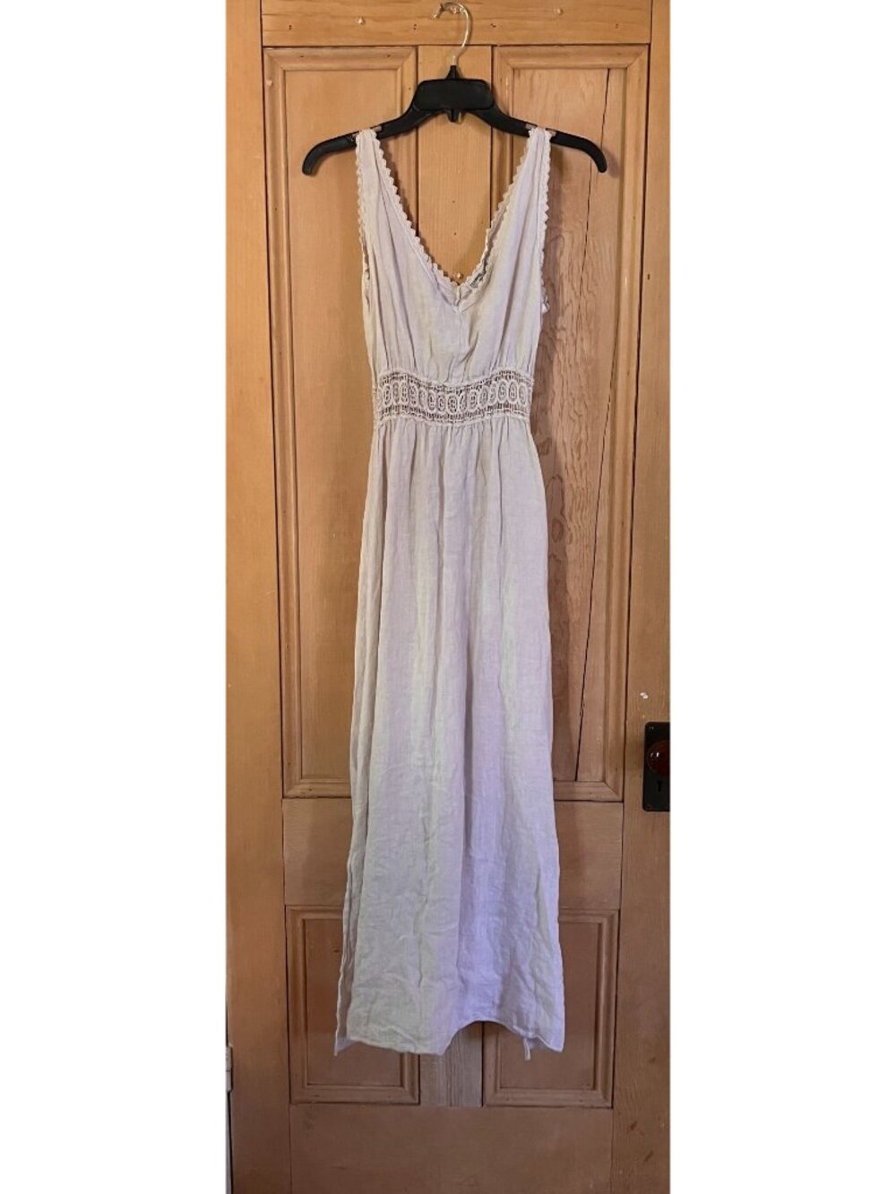 Terzo Millenio Womens 100% Linen Made In Italy Dress Medium White Ivory SP EXC - Picture 2 of 12
